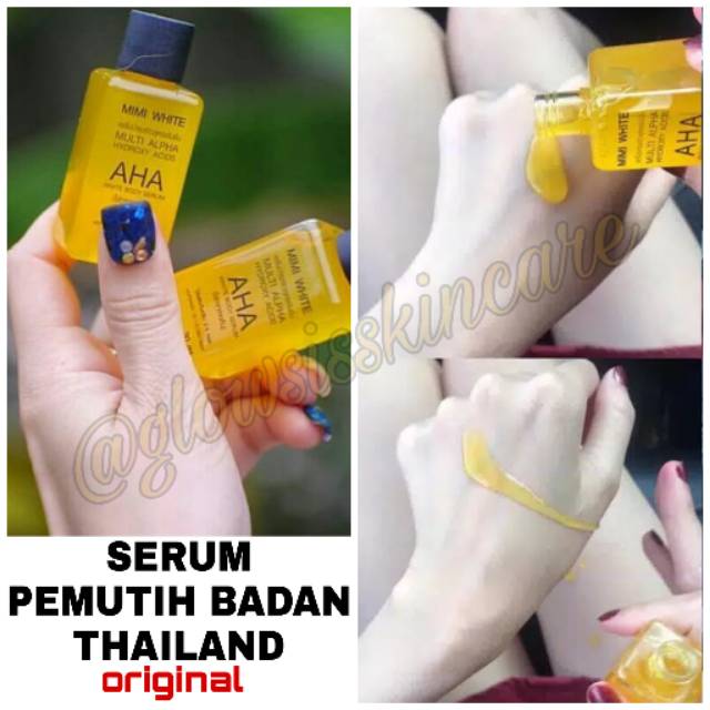 mimi white AHA serum / serum pemutih badan  / mimi AHA