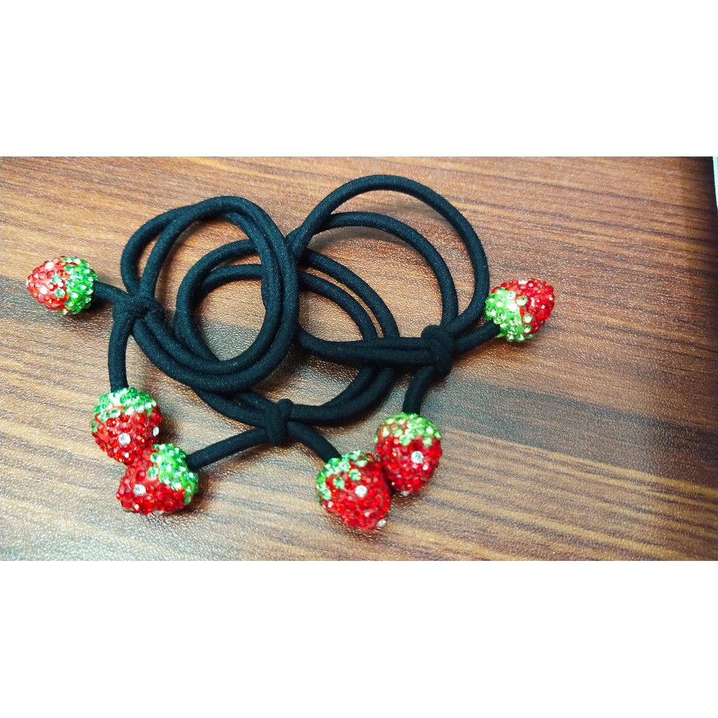 IKAT RAMBUT KOREA STRAWBERRY GOOD QUALITY - IKAT RAMBUT IMPORT