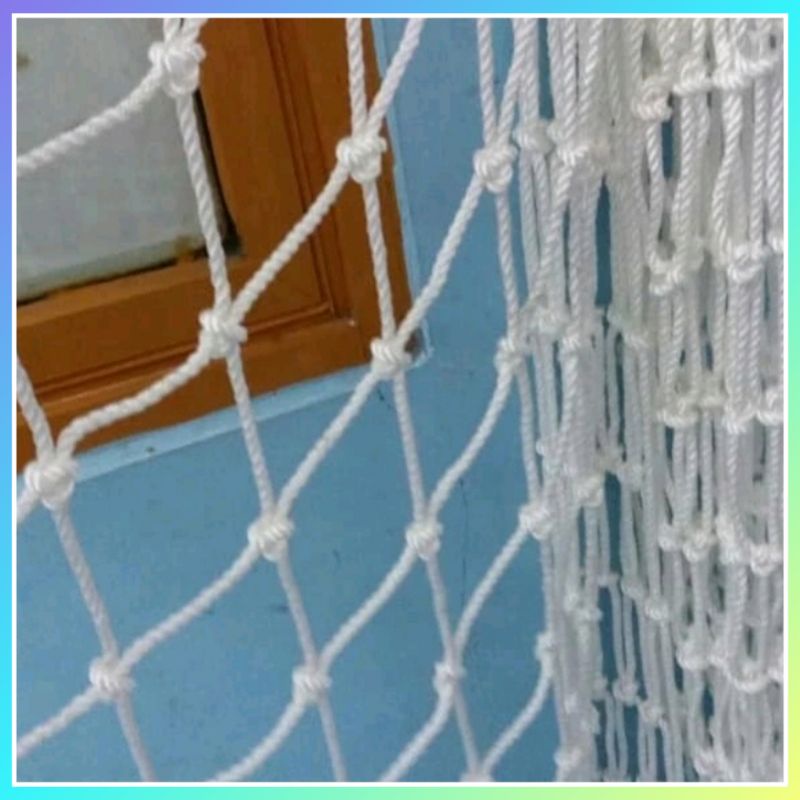 JARING SAFETY NET TAMBANG NILON 6 MM LUBANG 10CM X 10CM / JARING PENGAMAN GEDUNG