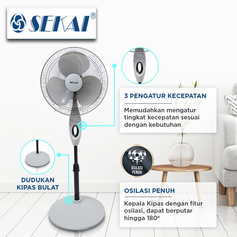 Sekai Kipas Angin Tumpu SFN 1618 - 16 Inch