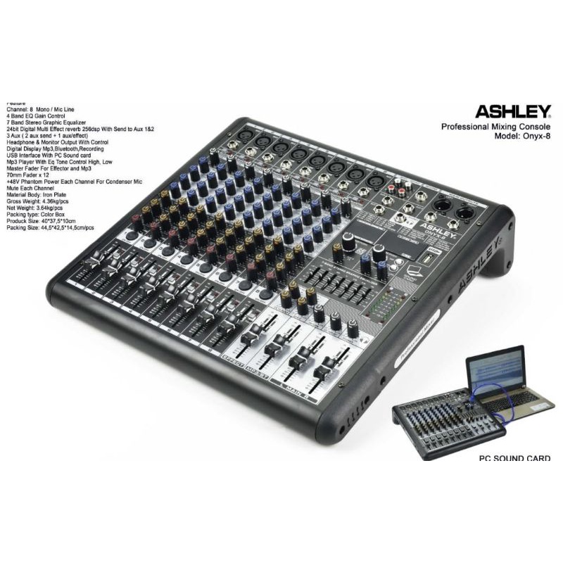 Mixer Ashley 8 Channel Onyx-8 Original