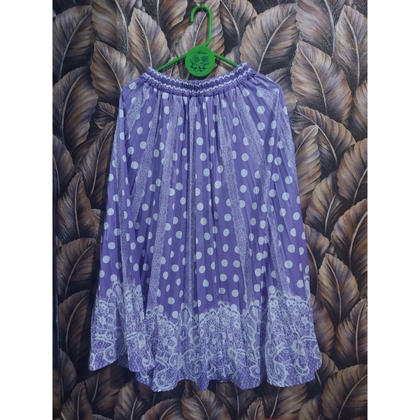 [NEW] Rok tutu import polkadot ungu with lace