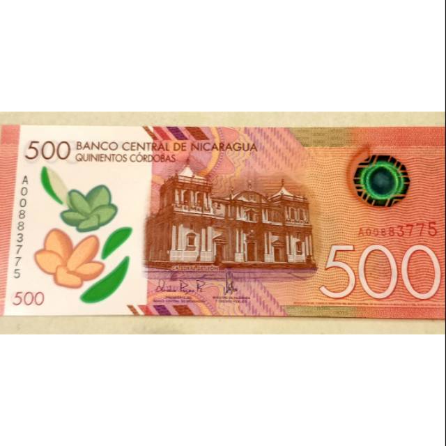 Uang Polimer Nicaragua 500