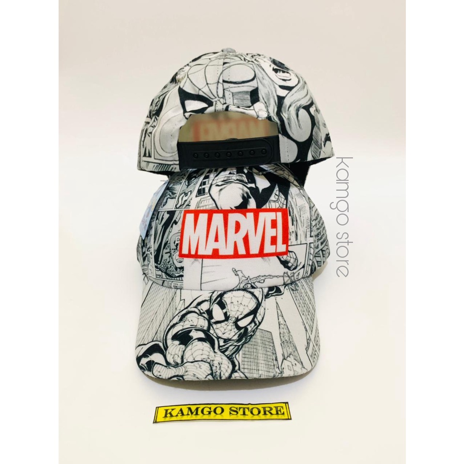OPI ANAK MARVEL FULL PRINT/TOPI KARAKTER MARVEL ANAK MURAH/TOPI SUPERHERO ANAK
