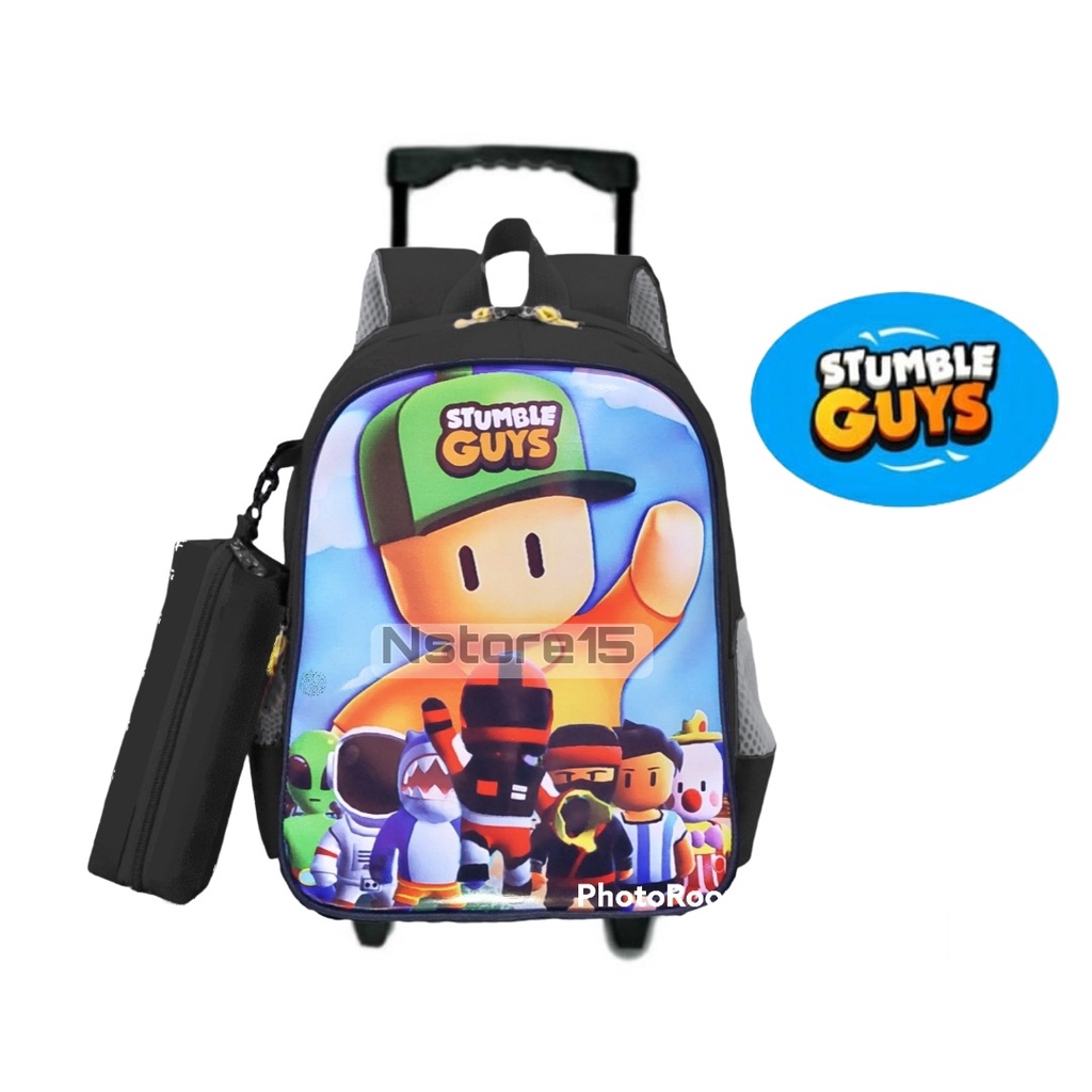 [COD]NSTORE15-tas troli anak sekolah karakter kartun STUMBLE GUYS tas ransel anak terbaru