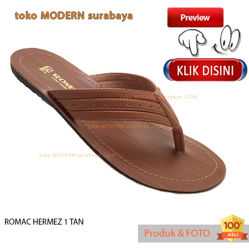 ROMAC HERMEZ 1 TAN sandal pria sandal jepit flat flip flop