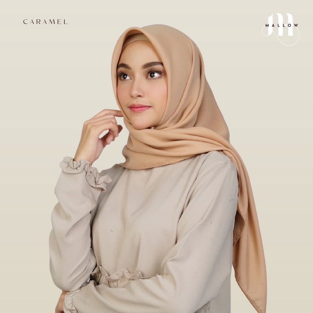Basic Voal Hijab Segiempat Premium Voal by Mallow Hijab-Caramel 120