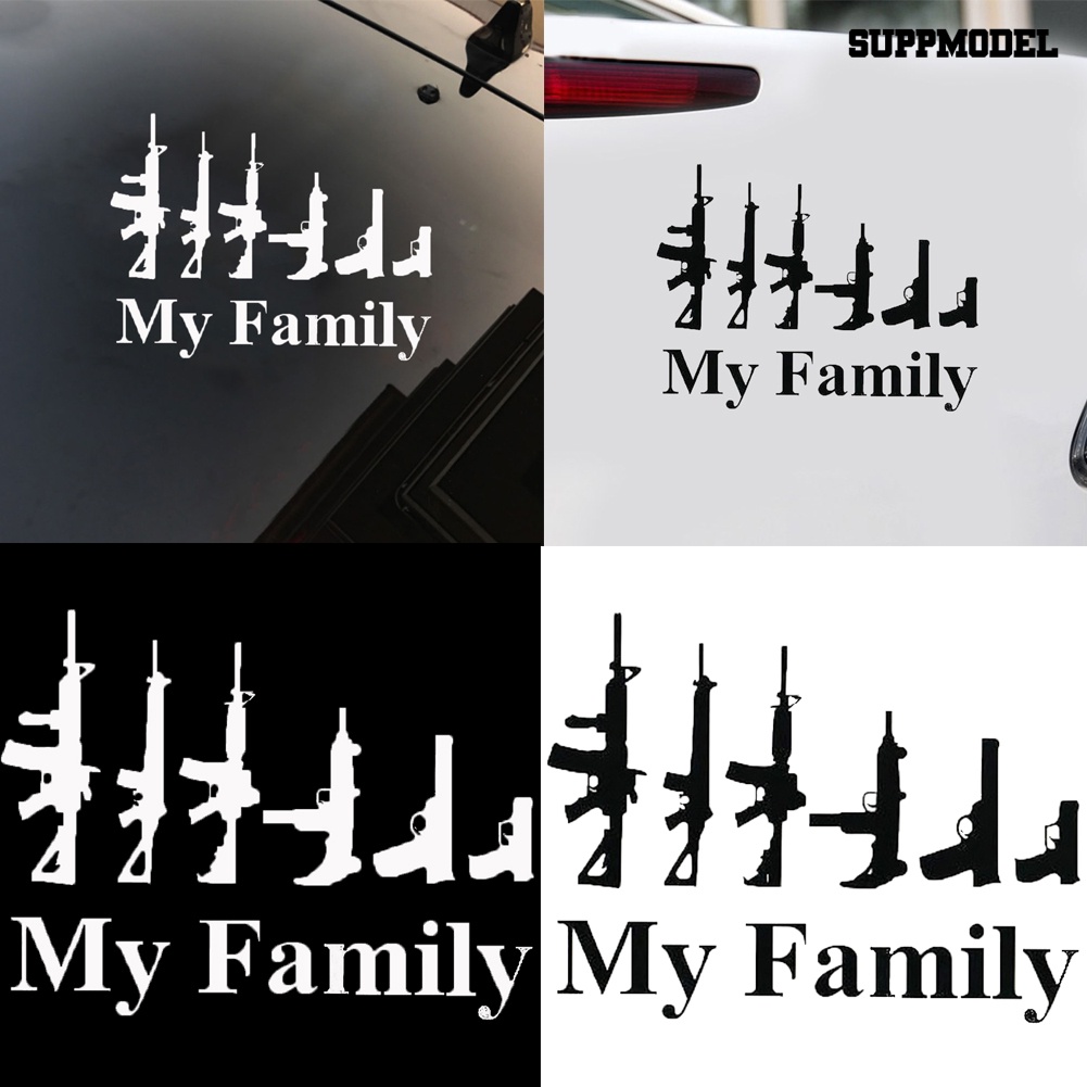 Sticker Decal Reflektor Dekorasi Bodykaca Jendela Mobil Motif Gambar Senapantulisan My Family