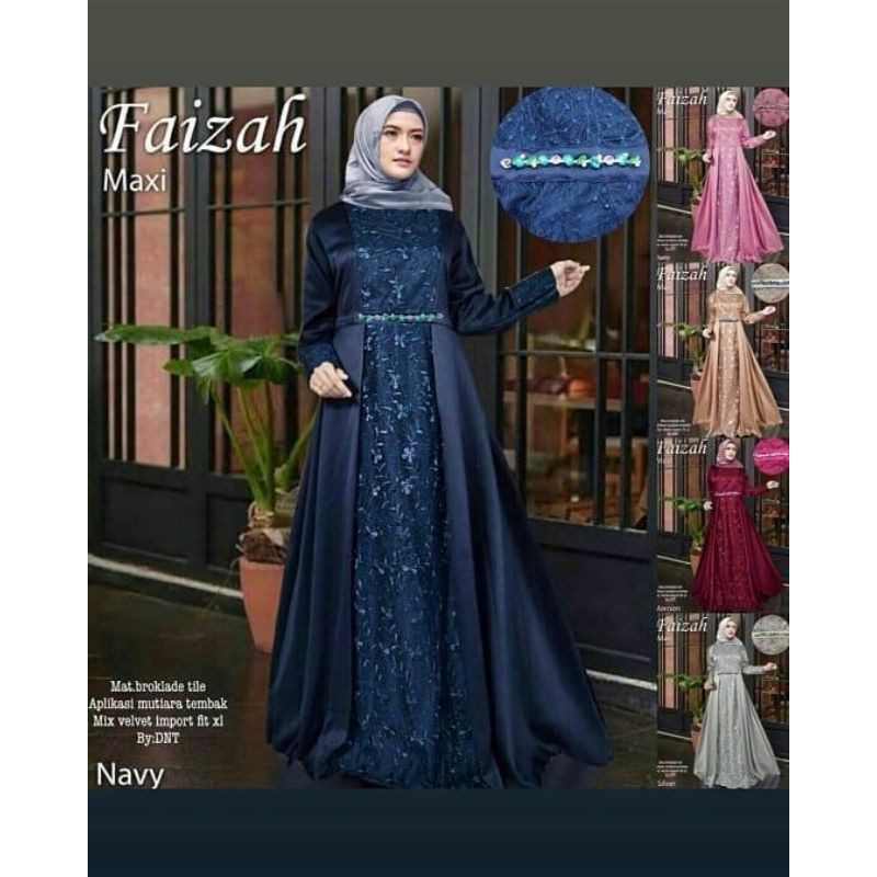 Faizah maxi dress brokat tile