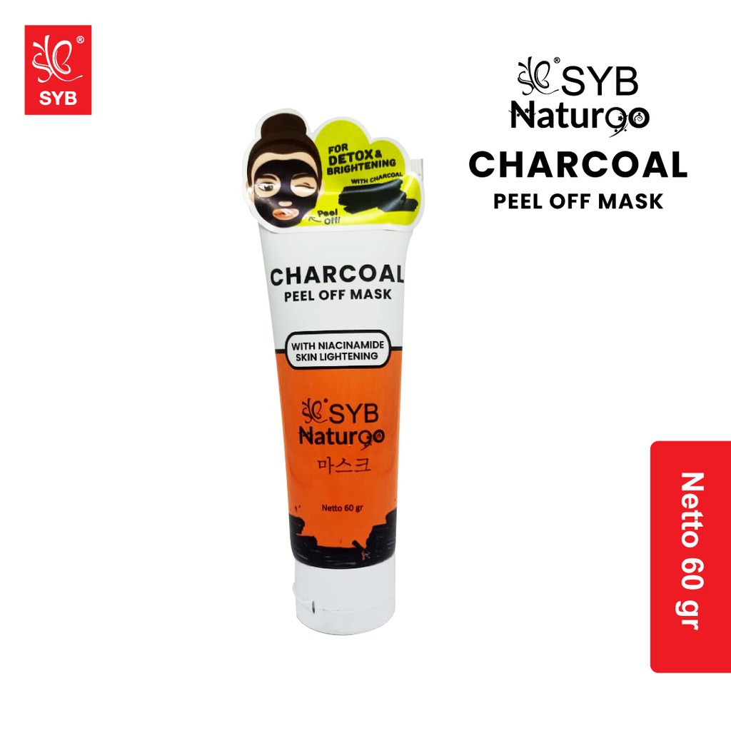 SYB NATUR90 Charcoal Peel Off Mask Tube / SYB MASKER CHARCOAL