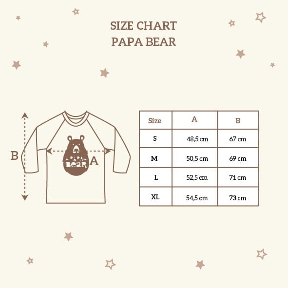 Little Palmerhaus - PAPA BEAR Raglan Family Series (Kaos Pria/Ayah)