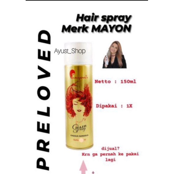 Preloved HAIRSPRAY merk MAYON 150ML