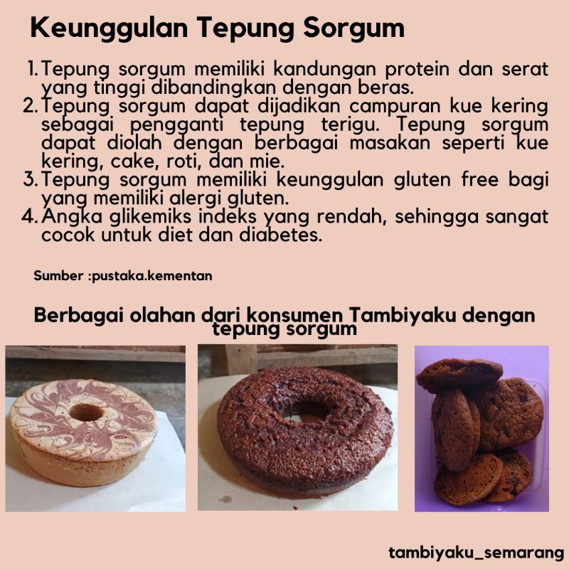 Tambiyaku - Tepung Sorgum / Sorghum Flour Gluten Free