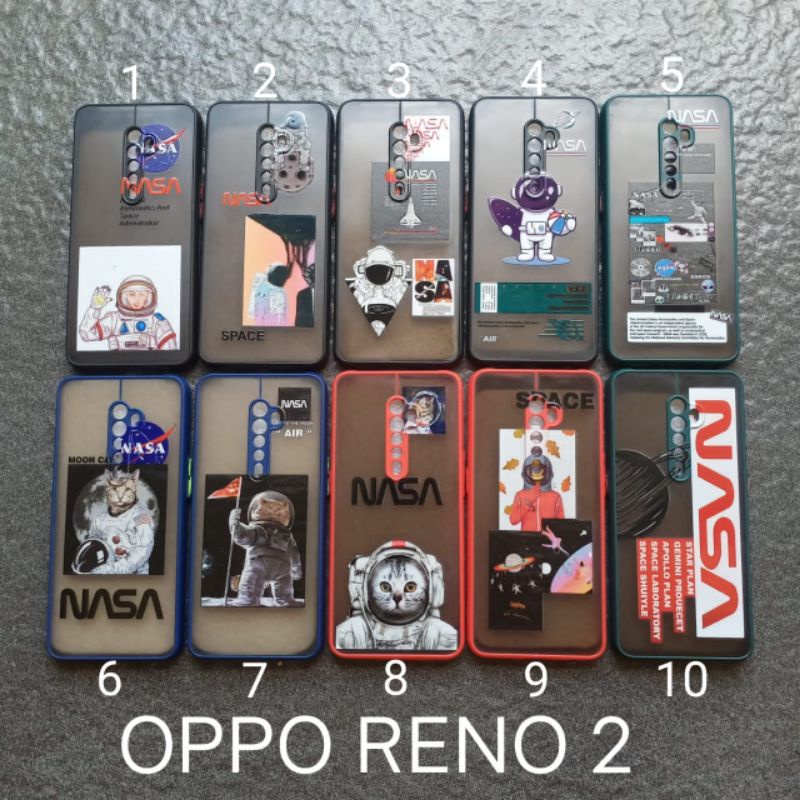 Case gambar Oppo Reno 2 motif brand soft case softcase softshell silikon cover casing kesing housing