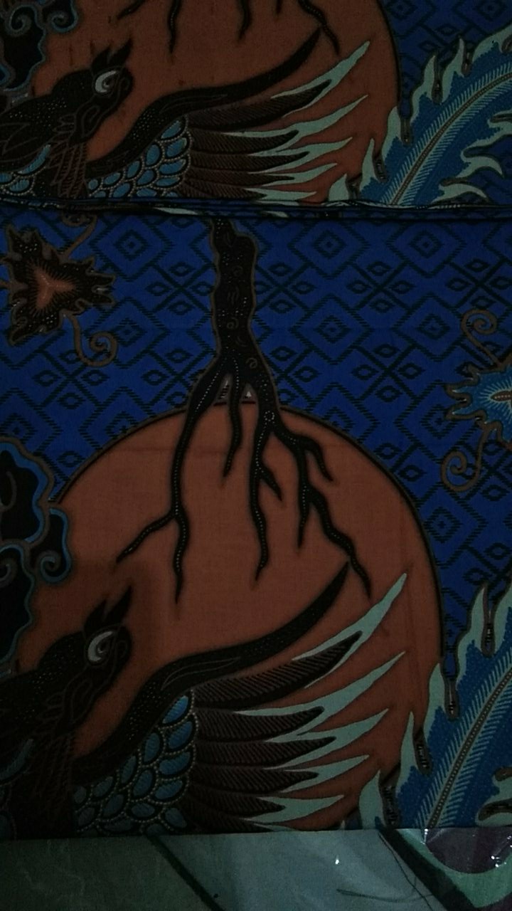 Kain Batik Solo (alusan Limited Stock) Motif Burung Terbang Warna Biru Bca