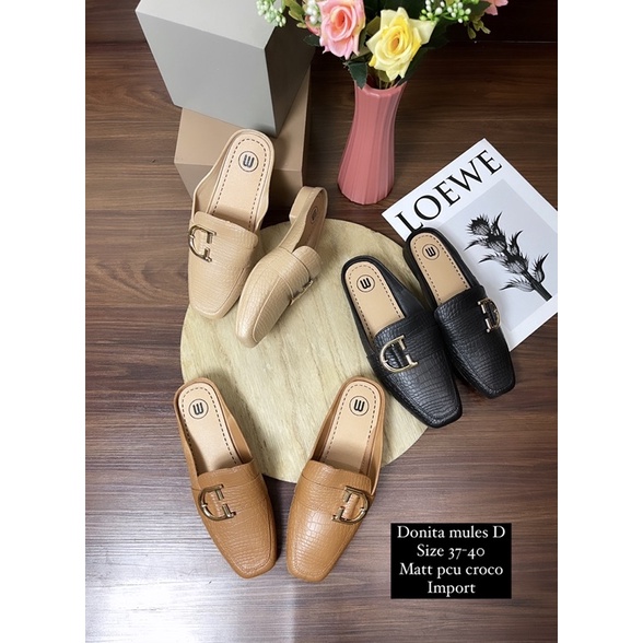 GJAZ DONITA MULES SANDAL MOTIF H&amp;BB&amp;D