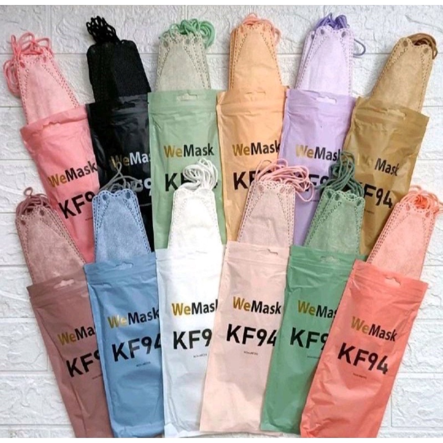 MASKER KOREA PREMIUM KF94 WE MASK WEMASK / KF 94 WARNA PASTEL NUDE MATCHA PINK KF94 KF94 1 PACK ISI 