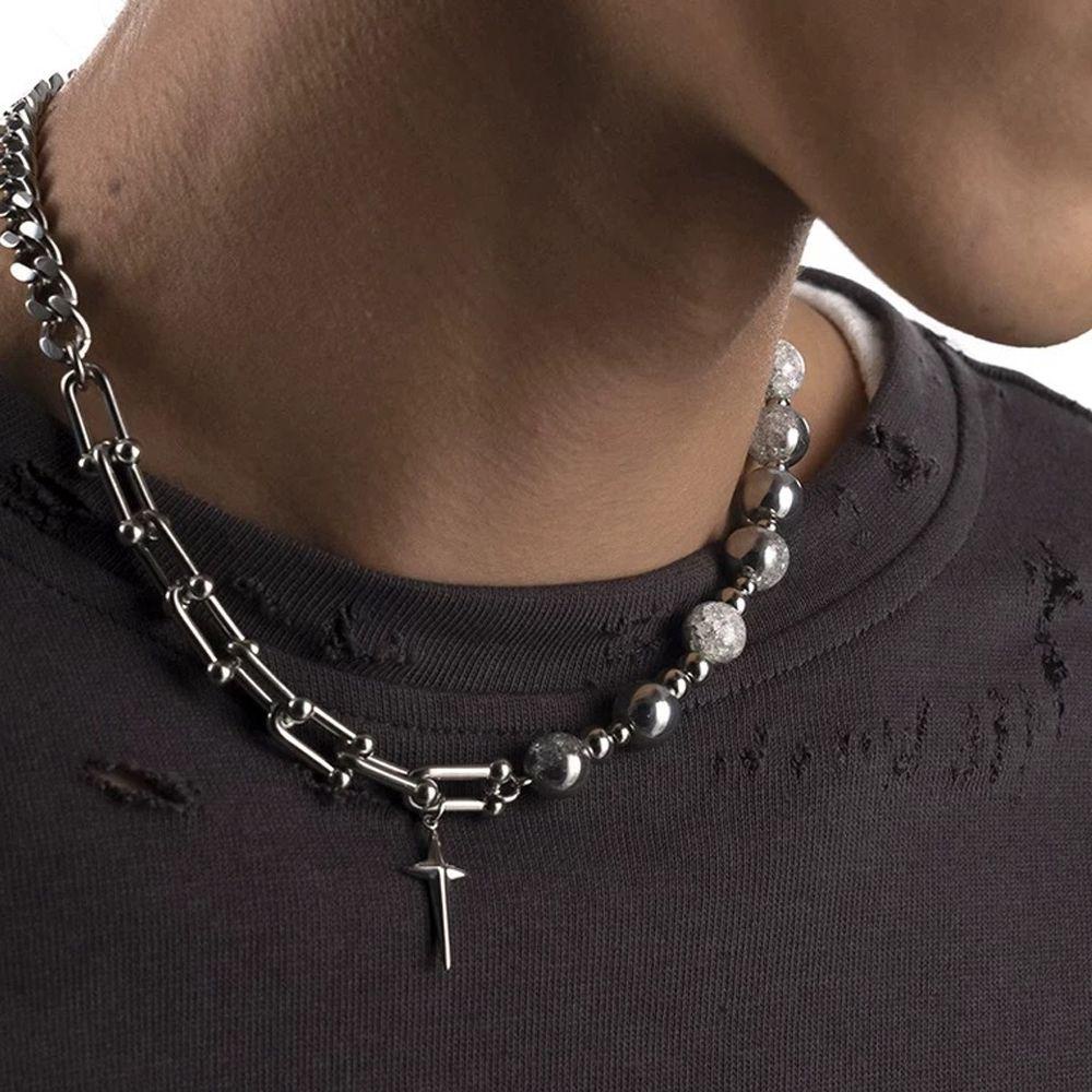 Needway Pria Kalung Untuk Dewasa Pesta Rantai Hiphop Punk Woman Necklaces