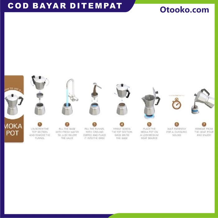 Teko Coffee maker Mesin espresso Moka pot Mesin kopi 300ml 6 Cups 112