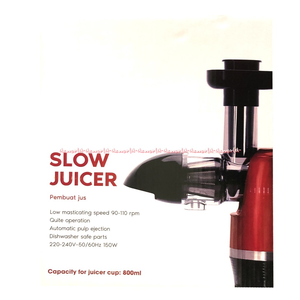 Klaz Slow Juicer Alat Mesin Pembuat Juice Buah Red Alat Mesin Jus Buah Klas