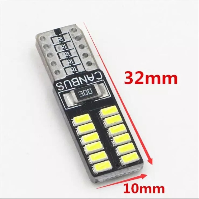 Led T10 Lampu Kabin Plat Mobil Lampu Senja 24 Smd 2 Pcs sepasang R036