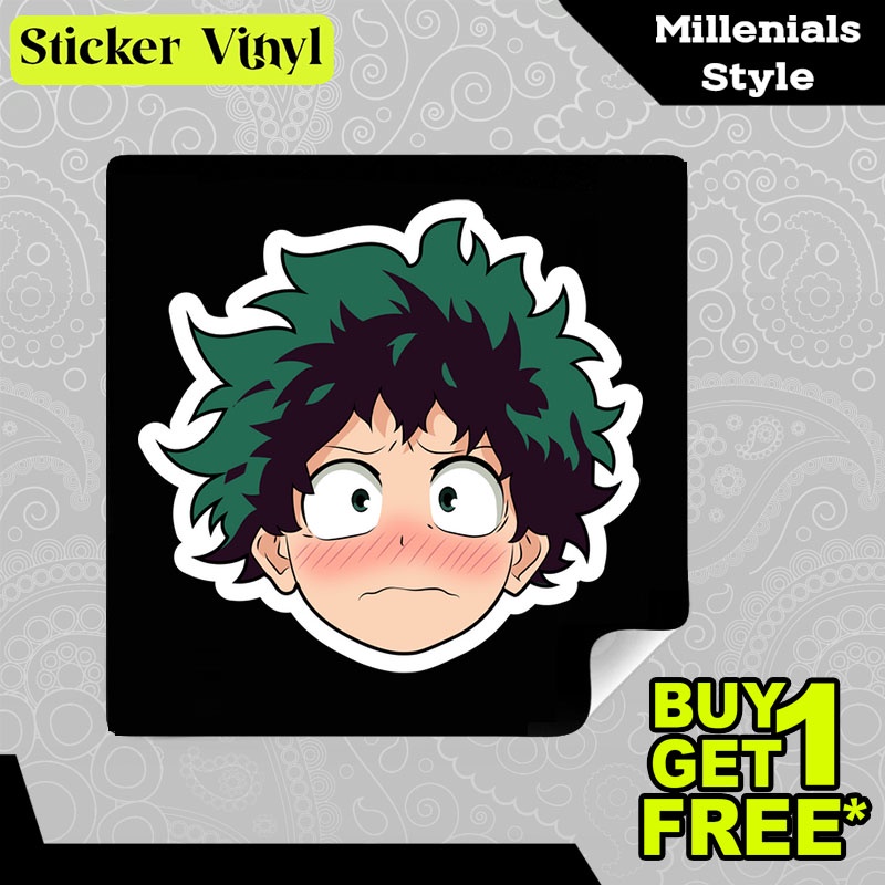 

Stiker Sticker My Hero Academia Shy Izuku Midoriya Karakter Anime Jepang Aesthetic Bahan Vinyl Satuan Anti Air