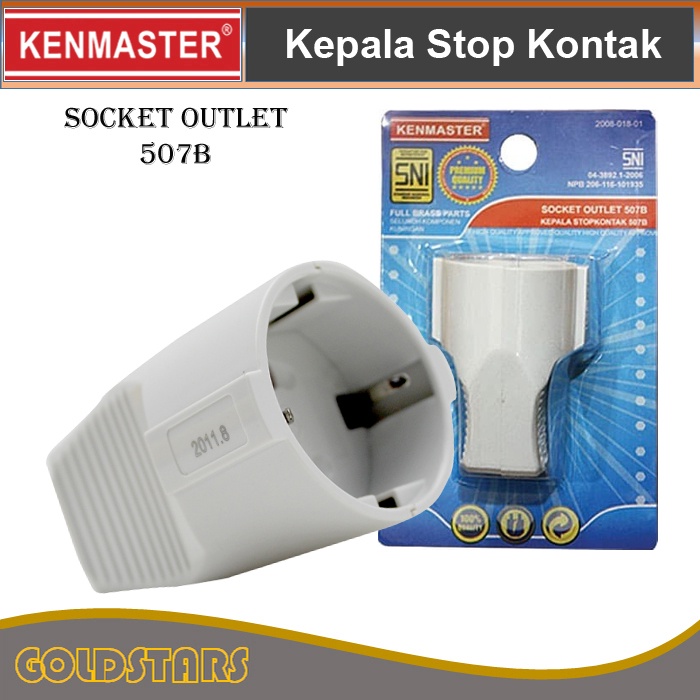 Kepala Stop Kontak Kenmaster Socket Outlet Kepala Colokan Listrik 507b