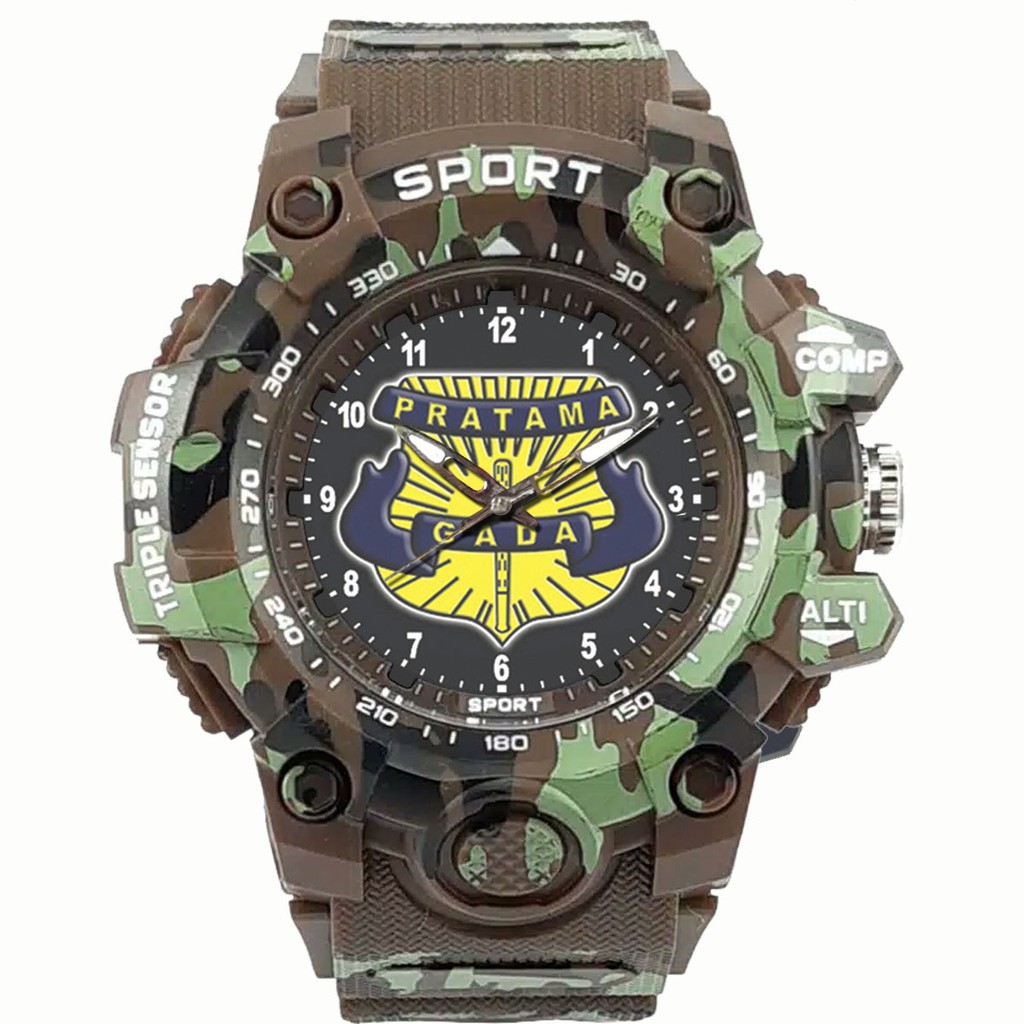 (EXCLUSIVE) JAM TANGAN GADA PRATAMA -SECURITY ARMY COKLAT 1