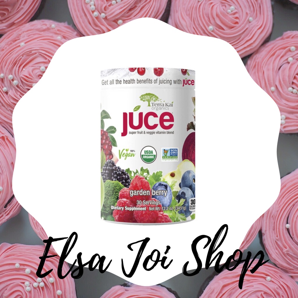 Terra Kai Organic Juce Garden Berry Super Fruit & Veggie Vitamin Blend - 345 Gr