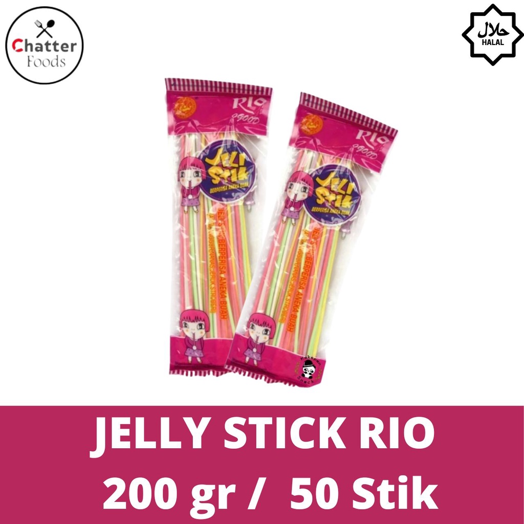 

Permen Jelly Stick Rio Aneka Rasa Buah isi 30pcs / 200gr HALAL