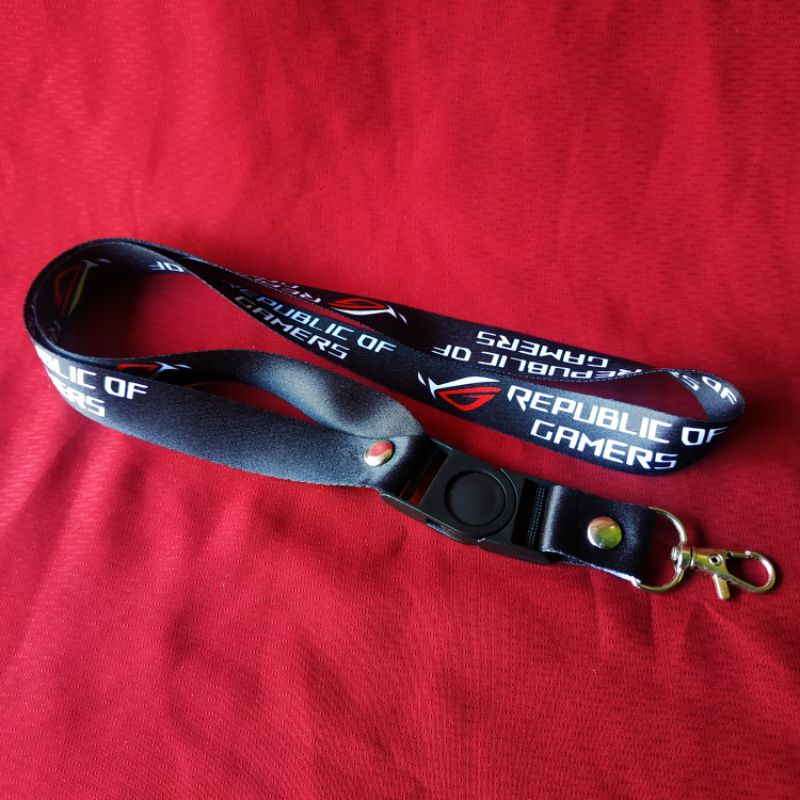 READY ✅ LANYARD REPUBLIC OF GAMERS SATUAN MURAH PRINTING ROG