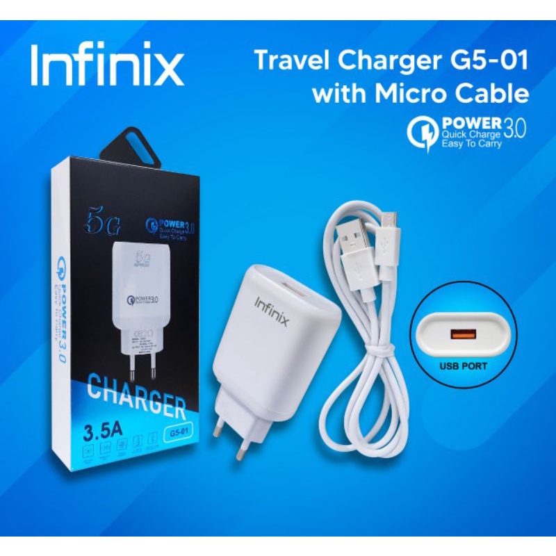 CHARGER INFINIX G5-01 3.5A POWER 3.0 ORIGINAL KN - MICRO USB