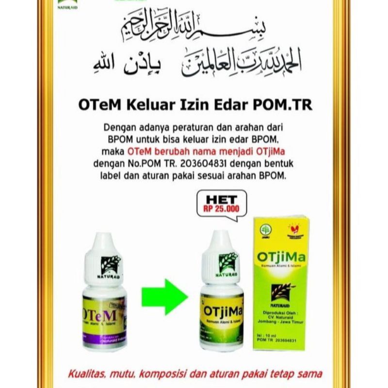 NATURAID OTEM Kemasan Baru OTjima Tetes Mata OTEM Kemasan Baru