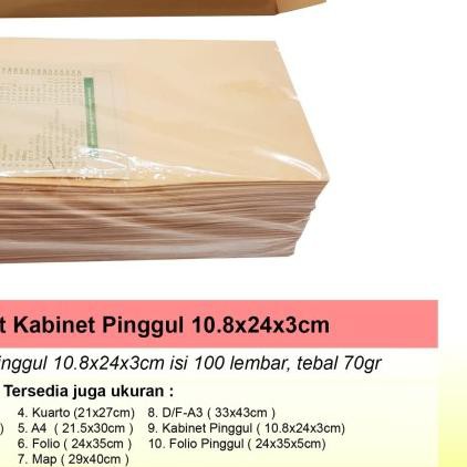 

☁ Amplop Coklat Kabinet Pinggul 11x24cm isi 100 ✭