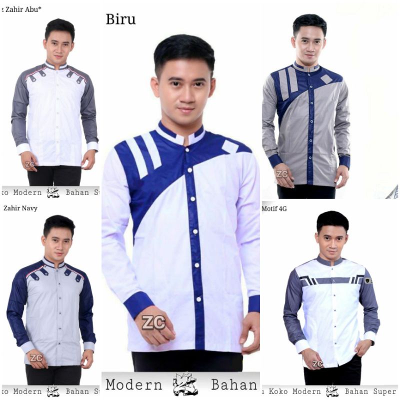 baju koko pria lengan panjang rabbani