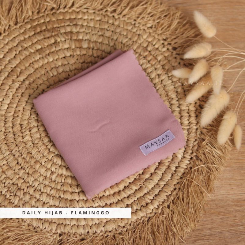 Katalog DAILY HIJAB SQUARE/ POLYCOTTON /Bella square-Flaminggo