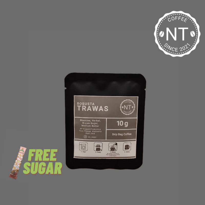 

KOPI ROBUSTA DRIP BAG (BONUS GULA) | ASLI KOPI TRAWAS | NT COFFEE
