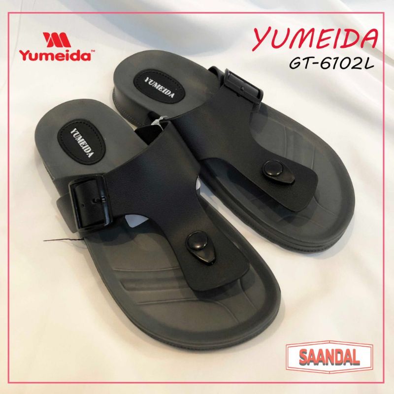 (COD)Size 38-43 Sandal Jepit Karet Pria Yumeida 6102 Gesper bisa digeser