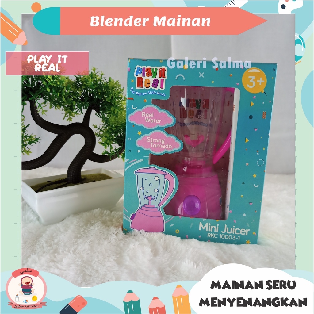 MAINAN EDUKASI ANAK BLENDER PLAY IT REAL BUBBLE JUICER & MINI JUICER / MASAK-MASAKAN BLENDER BISA DI
