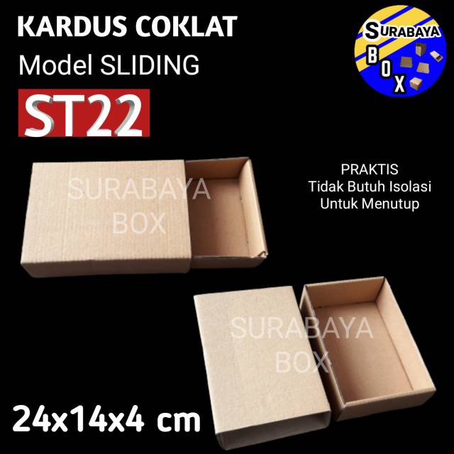 

KOTAK SLIDING ST-22 COKLAT KARDUS BOX HP AKSESORIS SOUVENIR BAJU KAOS