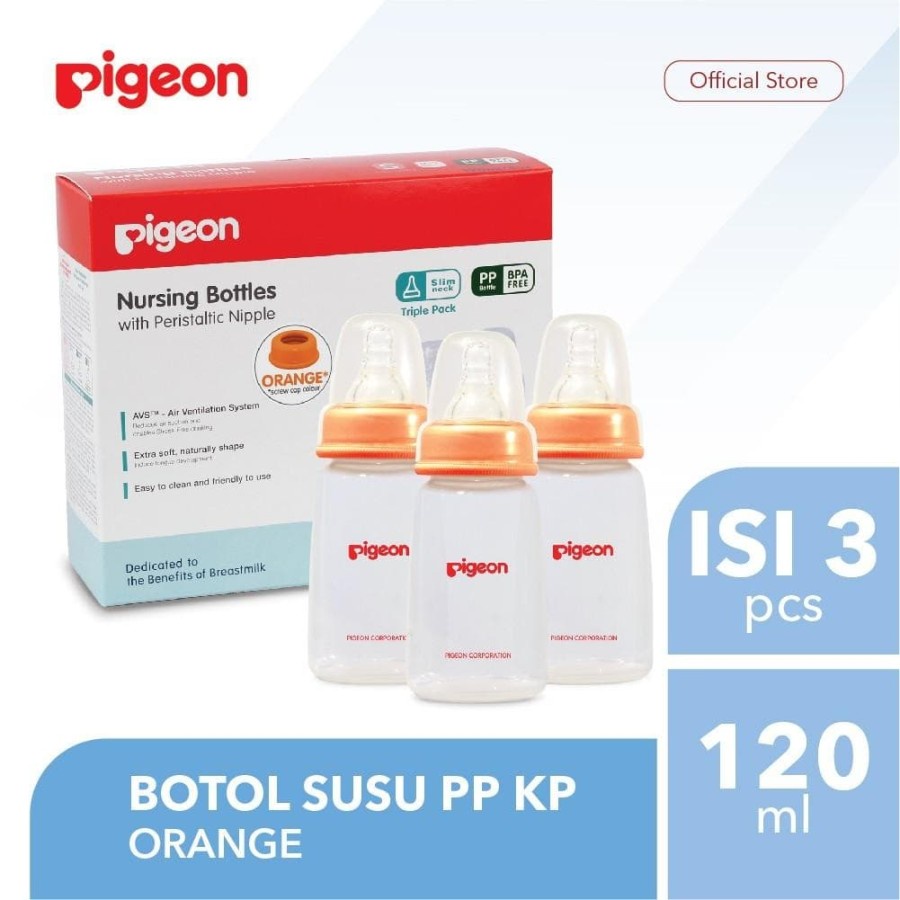 Pigeon Nursing Bottles PP Bottle / Botol Susu Isi 3 Pcs