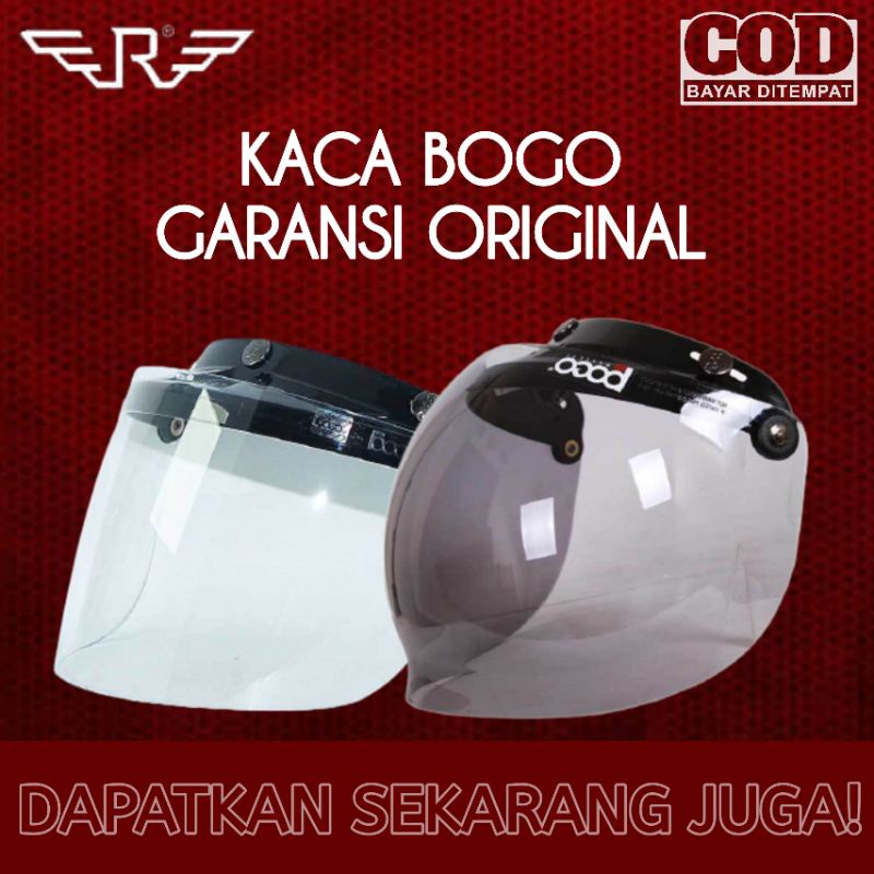 Kaca Helm Bogo Original Kaca Helm Cembung Kaca Helm Bogo Flat Retro Classic Rider Store