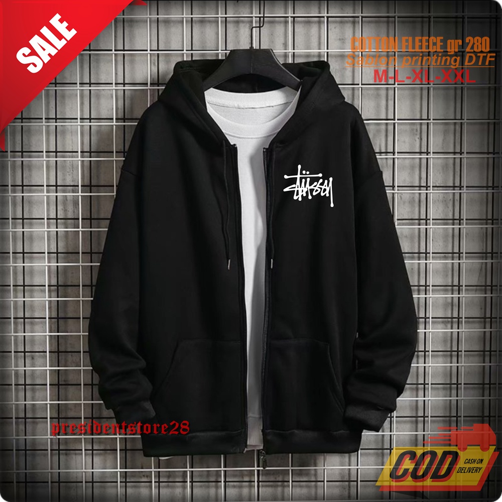 ZIPPER STUSSY / HOODIE STUSSY / HOODIE DISTRO STUSSY / HOODIE JUMPER / JAKET HOODIE / ZIPPER KUPLUK