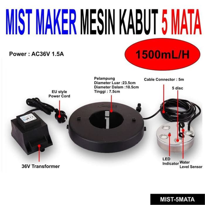 Mist Maker Mistmaker Mesin Kabut 5 Mata