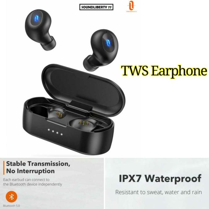 TAOTRONICS SOUNDLIBERTY 77 - TWS Earphone Bluetooth 5.0 - TT-BH077 ary55 dijamin