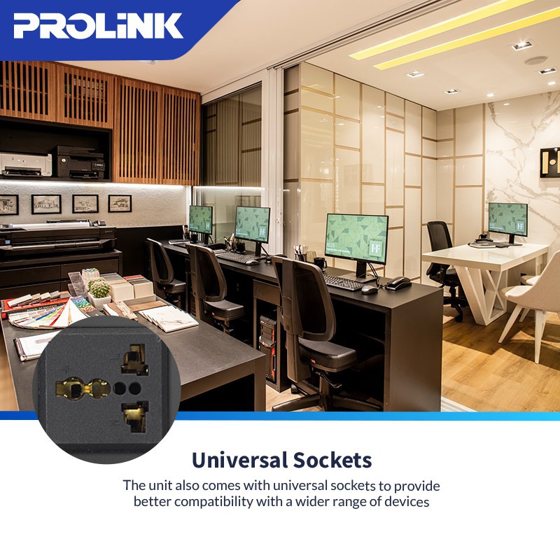 PROLiNK UPS 1200VA Super Fast Charging Line Interactive PRO1201SFCU