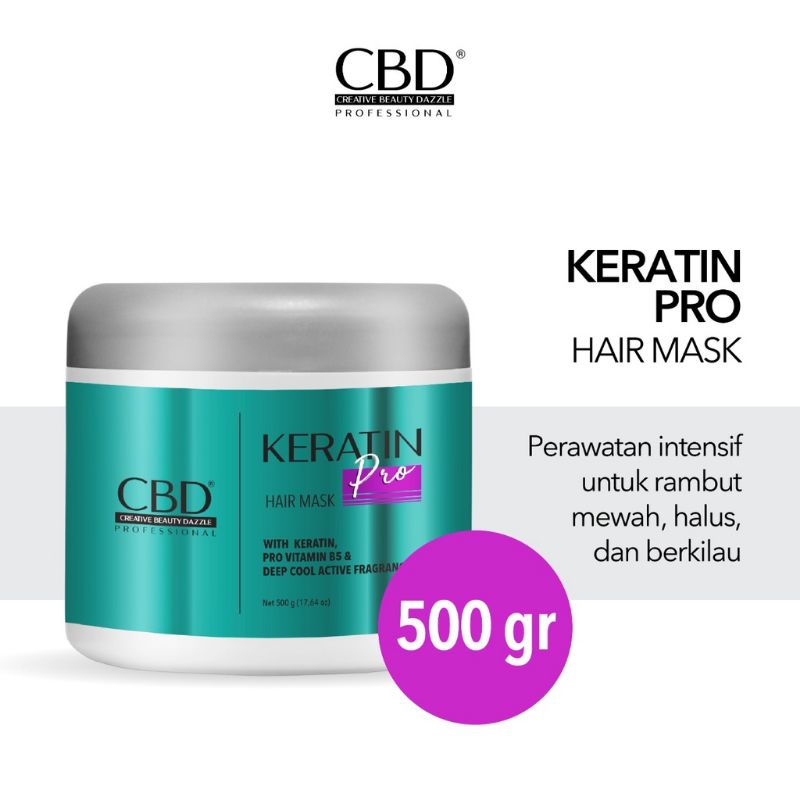 CBD Professional Keratin Pro Daily Use Hair Mask (Masker Rambut/Treatment) 500gr