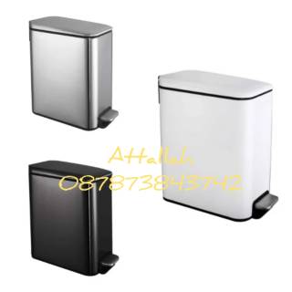 Krisbow tempat sampah pedal slim soft close 5 liter putih Krisbow tempat sampah pedal slim soft close 5 liter putih