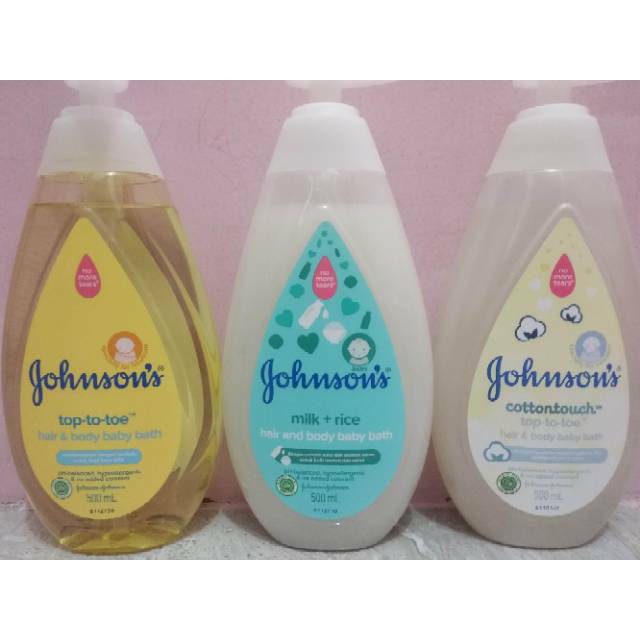 Johnson’s Baby Top To Toe Wash, Milk&amp;Rice, cotton Touch body&amp;face top To Toe 500ml