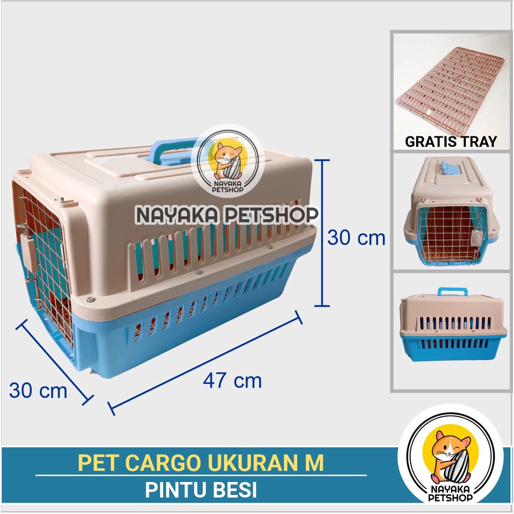 Size M Pintu Besi Pet Cargo Kucing Murah Pet Carrier Travel Kandila Musang